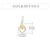 Heart Sunflower Jewelry 925 Sterling Silver Heart Sunflower Dangle Drop