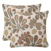 Mika Home Set of 2 Jacquard Tropical Leaf Pattern Throw