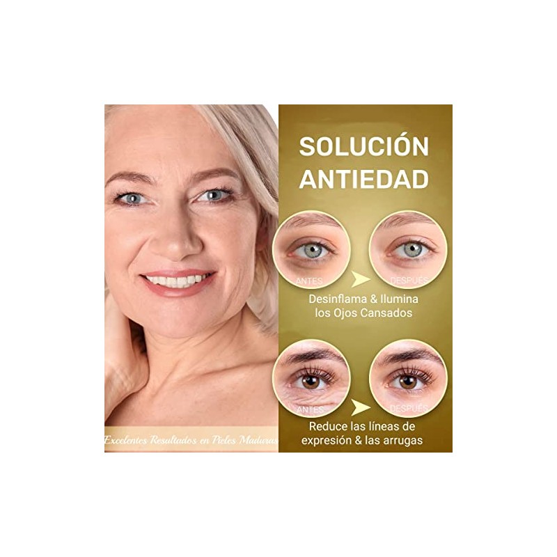 Parches para Ojos Ojeras 24k Oro- 20 Pares Mascarillas de