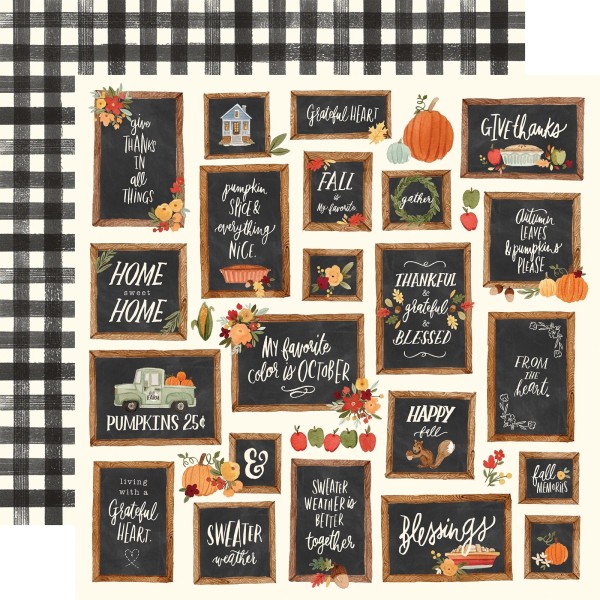 Carta Bella 2 Sheets of Carta Bella Paper HELLO AUTUMN