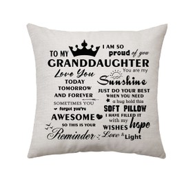 Aconesong Gift for Granddaughter From Grandparent Granddaughter Birthday Idea Gifts Granddaughter Cuchshon Cover Gift for Christmas Graduaiton Gift for Her (Granddaughter)