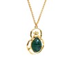Gempires Green Onyx Sacred Egyptian Scarab Beetle Pendant Necklace, 30x20