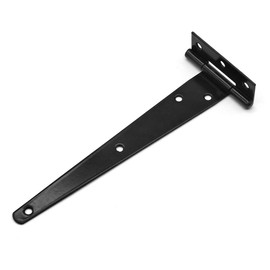 D-Orange 2 Pack T-Hinge Gate Shed Hinges 200mm/8 inch Heavy Duty Metal Black Strap Hinges with Screws for Gate Doors, Shed Doors and Barn Doors