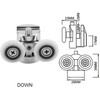Holdfiturn 4Pcs Shower Door Rollers - Zinc Alloy Shower Door