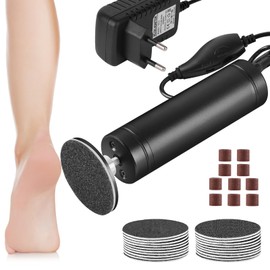 AOOWU Hornhautentferner Elektrisch, Wiederaufladbare Elektrisches Fuß-Hornhautentferner-Set mit Austauschbaren Fußfeilen, Einstellbar Speeds, Fußpflegeset für rissige Fersen, Hornhaut, abgestorbener