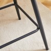 Set of 2 Bar Stools Tech Cloth Counter Height Barstool