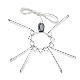 Display Buddie Adjustable Wall Plate Hanger - Secure for Round Platter Bowl Tray Wall Display - Steel - Silicone Hooks - Large 14"-22" up to 8 lbs