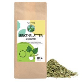 Birch Leaves Cut 250g 8.8 oz by Alpi Nature, Loose Leaf Tea, Dried Birch Tree Leaves for Preparation of Birch Tea, Birch Leaf Tea and Herbal Tea