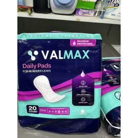 Valmax 4 Valmax Daily Incontinent Pad for Bladder Leak Regular Lvl 4 Ultra Thin 20 pcs