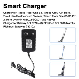 MXJFYY 26V Power Supply Charger for Tineco iFloor One S3 A10 A11 Hero Vytronix NIBC22/BCS01 Vac Hoover for Beldray BEL0776NAS BEL0945 BEL0813 Morphy Richards Supervac 732102, Tineco Floor One S5/Pro 2