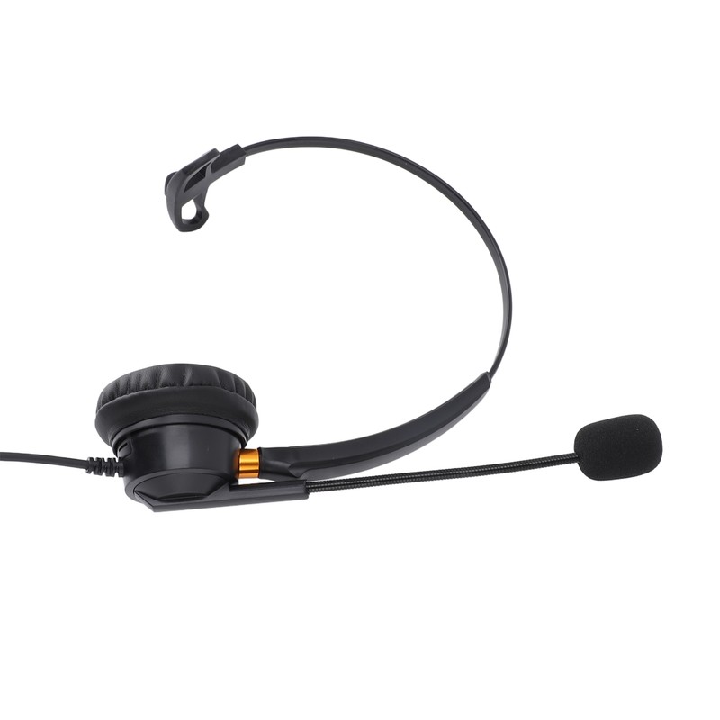 Telephone Headset with Noise Cancelling Microphone Black USB Corded Single