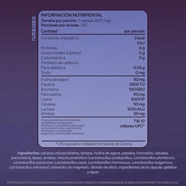 Enzimas Digestivas y Probióticos 3 en 1, 120 Cápsulas Nutrabasics
