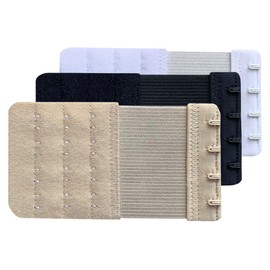 Chanie Women Pack of 3 Soft Comfortable 4 Hooks Bra Extender