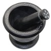 Govinda - Black Soap Stone Mortar and Pestle - Vines-