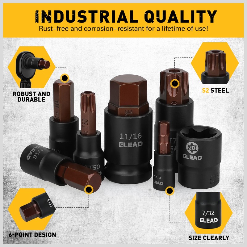 66-Piece Torx Bit & Hex Bit Socket Set: Premium CR-V