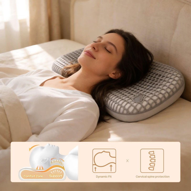 Vie Triomphe Kids Pillow, TPE Memory Foam, Ages 2-7, 12x20