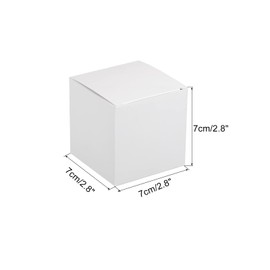 PATIKIL Paper Cardboard Boxes Paper Recycled Gift Corrugated Paper Box White 2.8 Inch x 2.8 Inch x 2.8 Inch for Party, Wedding, Gift Wrap Pack of 30