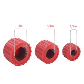 LXFNDZW 3-Size Copper Pipe Cleaner Kit for Drill, External Cleaner for 1/2", 3/4", 1" Copper & Steel Pipes with 1/4" Shank for Soldering