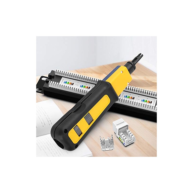 Punch Down Impact Tool with 88/110 Cut Blade Network Wire