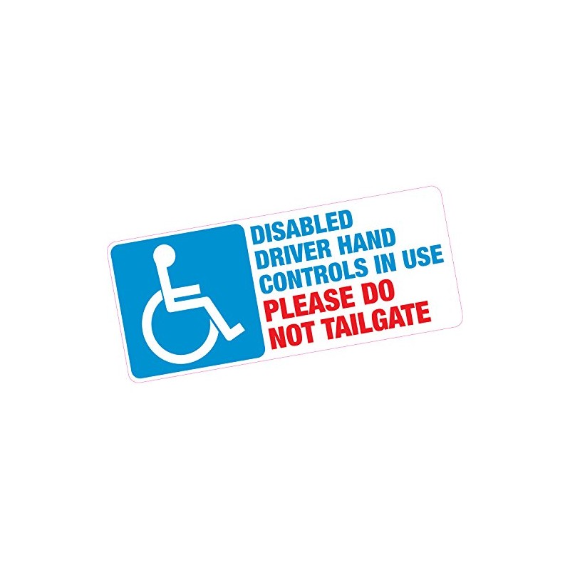 Disabled Driver Please Do Not Tailgate Vinyl Sticker Blue Badge