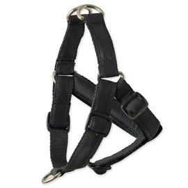 Pet Passion Adjustable Recycled Ribbon Dog Harness for All Pet Breeds, Black, Small