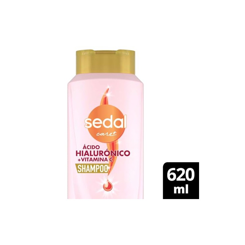 Sedal Shampoo Acido Hialuronico y Vit C, Botella 620ml