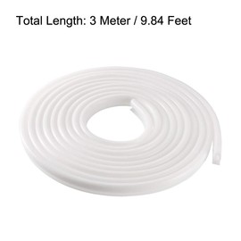 uxcell T-Slot Mount Window Weatherstrip Seal 7mm Bulb Bubble for 6mm Slot 3 Meters Long White
