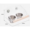 Bird Cage Seed Catcher Feeder with Perch and Anti-Slip Stand,