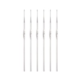 TOP-VIGOR 6Pcs 0.6mm Crochet Hook, Stainless Steel Crochet Hooks Knitting Needles for DIY Craft Yarn, Crochet Needles Embroidery Thread Knitting Weaving Tool for Knitting Scarf