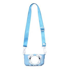 LIANXUE Portable Children Camera Cover Bag Adjustable Lanyard Anti-vibration for Kids Child Camera Silicone Protector Case-