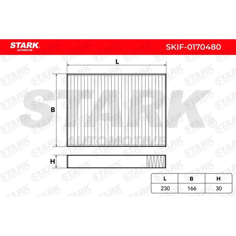 STARK SKIF-0170480 Cabin Air Filter Pollen Filter Activated Carbon