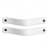 Brute Strength - White Leather Drawer Pulls - 2 Pack