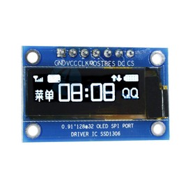 Hailege 0.91" SSD1306 SPI OLED LCD Display 128x32 3.3V / 5V for AVR PIC STM32 Arduino