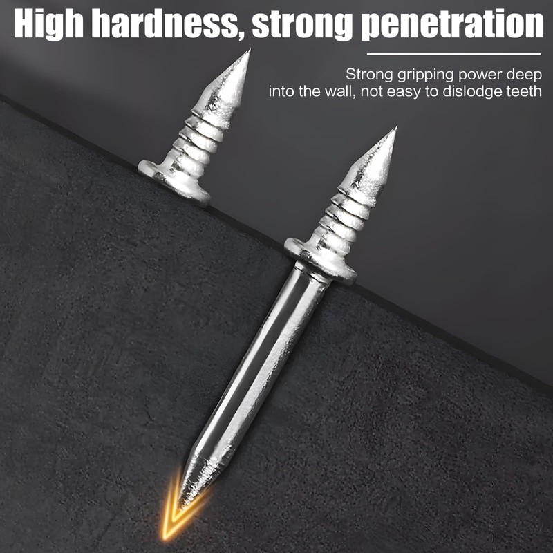 Foyscr 100 Pcs Double Head Skirting Board Nails, Seamless Invisible