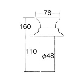 ナカムラ商事 ステンレス花立ツバ付(小)