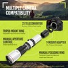 High-Power 500mm/1000mm f/8 Manual Telephoto Lens for Nikon D500, D600,