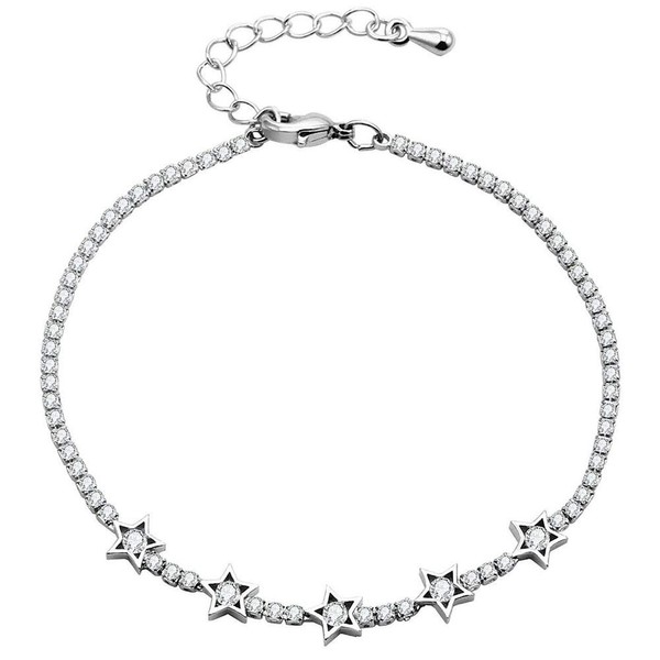 PengJin - Fashionable Silver Five Stars Charm Bracelet, A dizzying