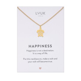LUUK LIFESTYLE Delicate Necklace with Pendant Made of Waterproof Stainless Steel, Gift for Women, Modern Jewellery Design, in Silver, Gold and Rose, Stainless Steel
