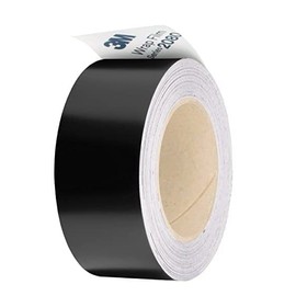 Upromax 3M Black Vinyl Wrap Film Series 2080 1080 Kit for Black Gloss Out Chrome Delete Window Trim Door Trim Free Tool Kit (Satin Black, 0.5 Inch x 5FT)