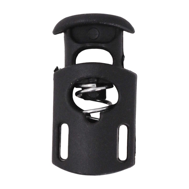 Mandala Crafts Black Shock Cord & Plastic Cord Locks for