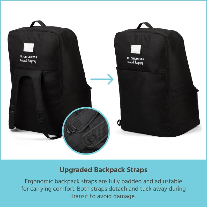 J.L. Childress Padded Backpack Car Seat Bag - Travel Bag