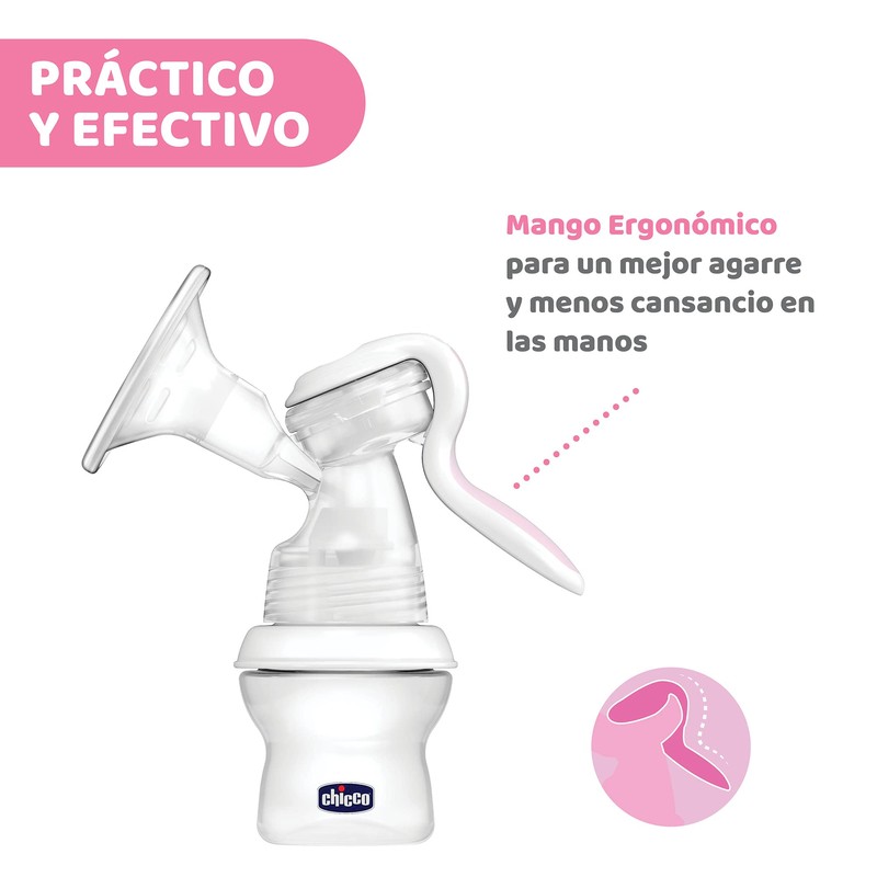 CHICCO, Extractor de Leche Materna Manual Natural Feeling, Accesorios de