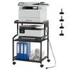 Lauren&Harold 34'' Printer Stand with Storage 3-Tier Printer Table with