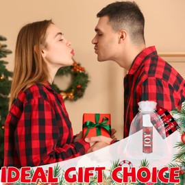 50 Pack Christmas Lip Balm Gifts, Red Black Plaid Nourishing Lip Balm