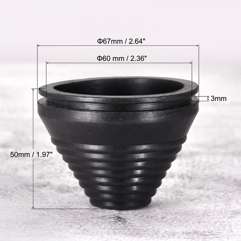 sourcing map Rubber Grommet Wire Protection Thick Plates Conical Holder