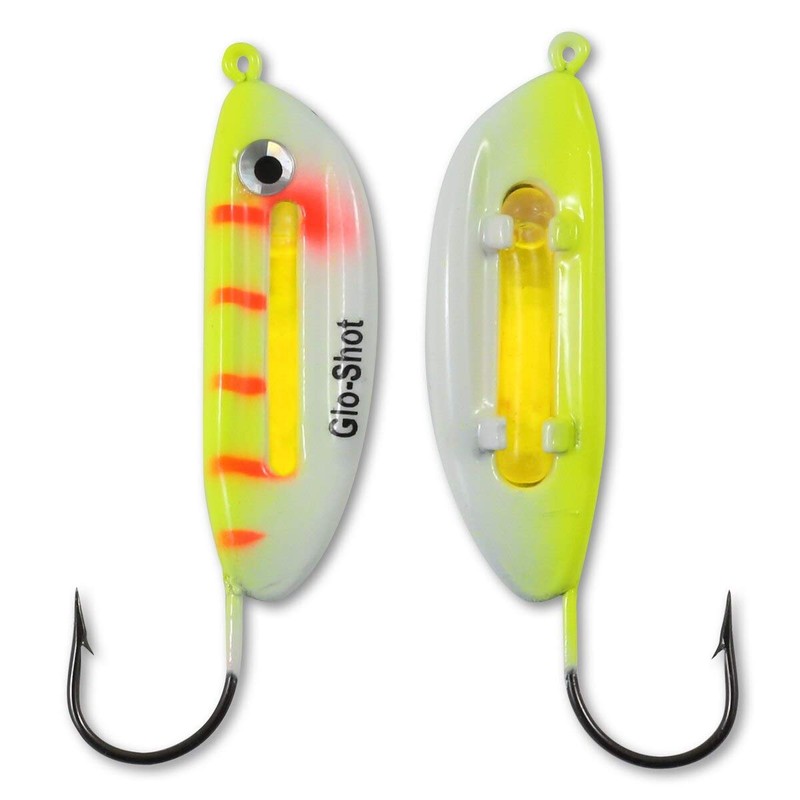 Glo-Shot Jig - 1/8 Oz - 2/Card - Super-Glo Perch