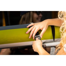 Pelican Roof Rack Tie Down Deluxe Strap with Buckle Bumper - for Kayaks, Canoes, Surfboards and Paddle Boards - 15 Feet - PS1955, Black