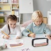 QKEINV 2PCS Clear Pencil Case White and Black, Clear Exam