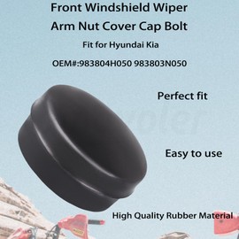 Amavoler 983804H050 983803N050 Front Windshield Wiper Arm Nut Cover Cap Bolt, Wiper Screw Cover Aftermarket Replacement Parts Fit For Hyundai Kia models.(2 Pcs).