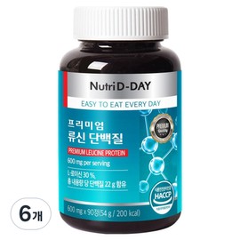 Nutri-D-Day Premium Leucine Protein, 90 tablets, 6 units / 뉴트리디데이 프리미엄 류신 단백질, 90정, 6개